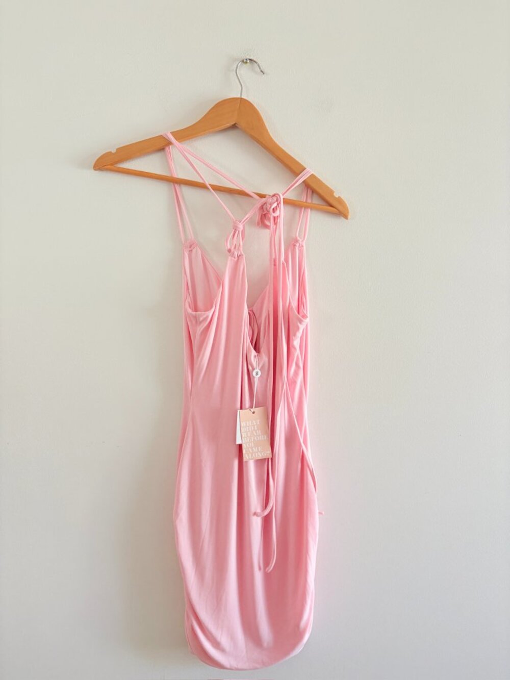 Tiger Mist Elyse Strappy Mini Dress NWT Baby Pink Size Medium - Picture 3 of 5